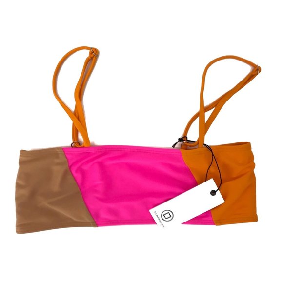 NWT Ellejay Womens Lauren Neon Color Block Bandeau Bikini Size XS - Picture 3 of 6